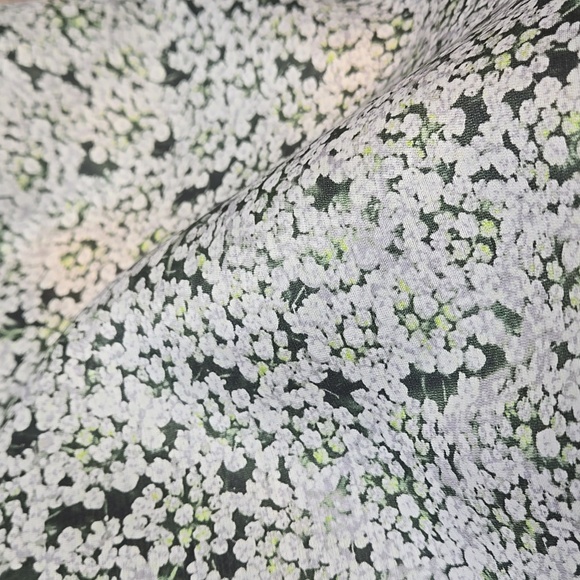 Tory Burch Green And White Floral Printed Silk Trouser Set Size 2 - Picture 10 of 10